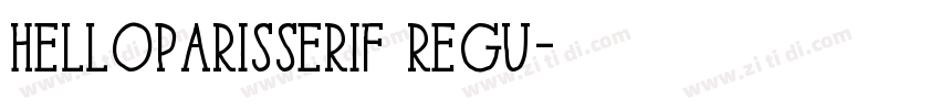 HelloParisSerif Regu字体转换